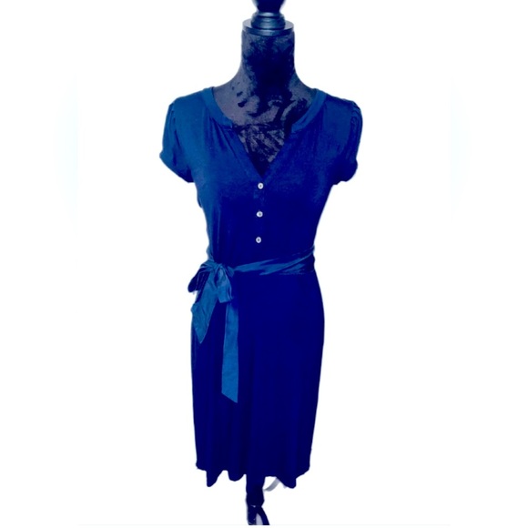 Theory Navy Blue Midi Dress- Small - Picture 1 of 3